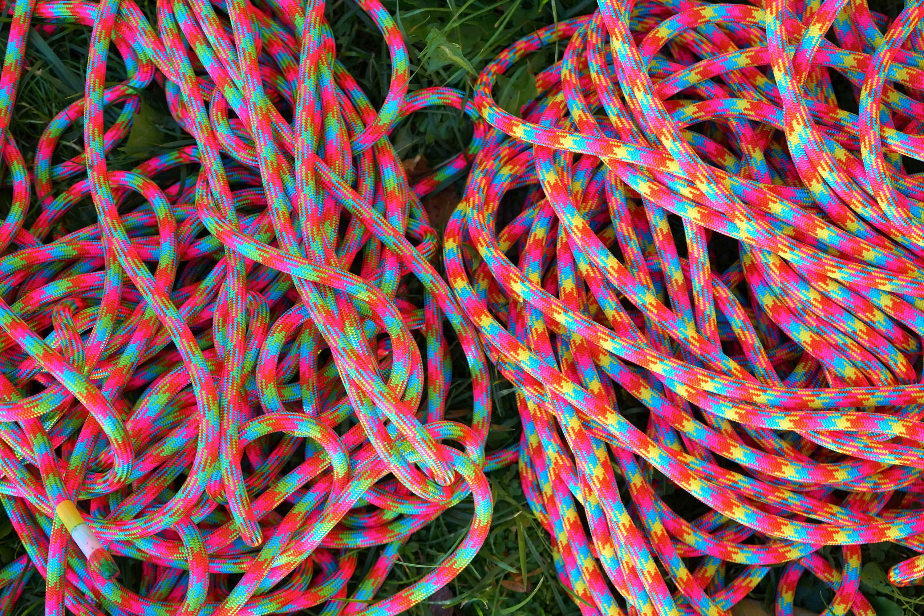 We dressed the ropes in neon colour!